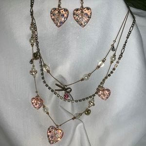 Betsey Johnson Necklace and Earrings